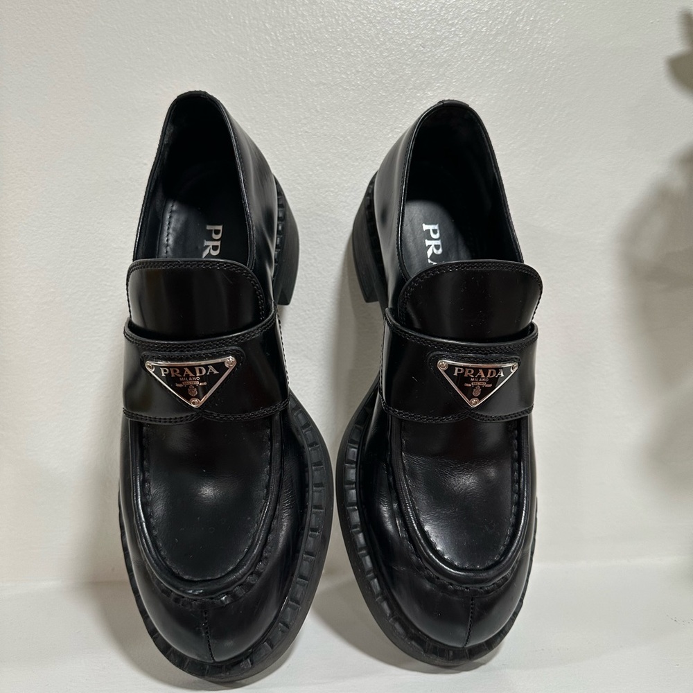 Prada loafers size 37 1/2 = us size 7 authentic